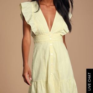 Daydreaming of you yellow Lulus dress